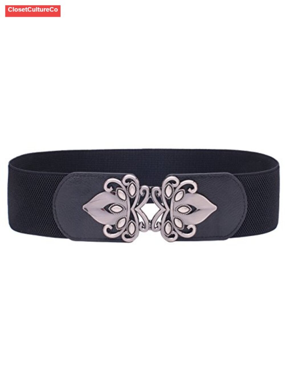 Womens Vintage Wide Elastic Stretch Waist Belt Retro Cinch Belt